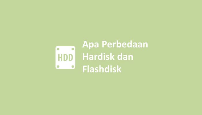 Apa Perbedaan Hardisk dan Flashdisk