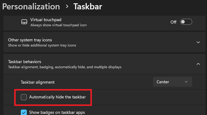 hide windows taskbar2