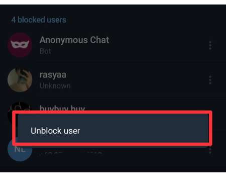 unblock userr